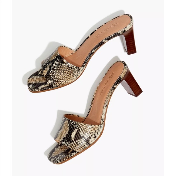 Madewell Shoes - MADEWELL “Monica” Mule in Snake Embossed Leather